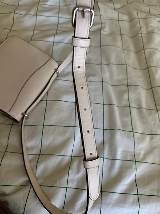 Coach Morgan Square Refine Calf Leather Crossbody CL416 Chalk Silver - Picture 16 of 16